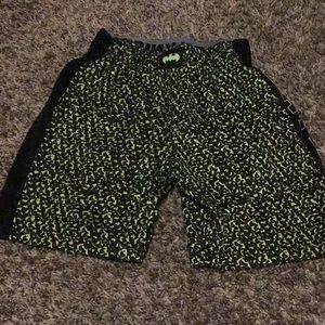 Green and black Batman shorts